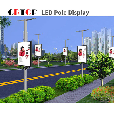 Impermeável exterior da exposição de diodo emissor de luz de polo claro de rua da cor completa 1R1G1B