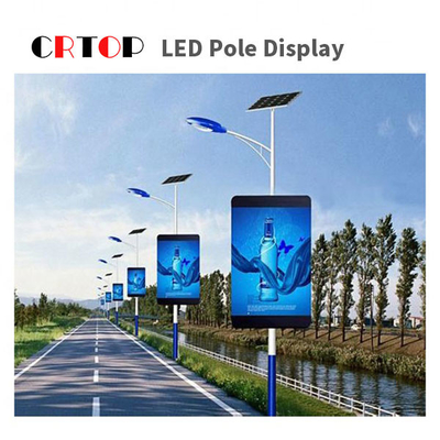 Placa de propaganda da estrada da rua da exposição de diodo emissor de luz de polo claro de rua de P3mm