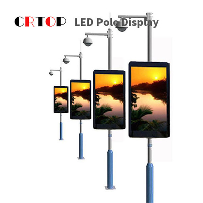 Exposição de diodo emissor de luz impermeável de polo claro de rua IP65 para a propaganda