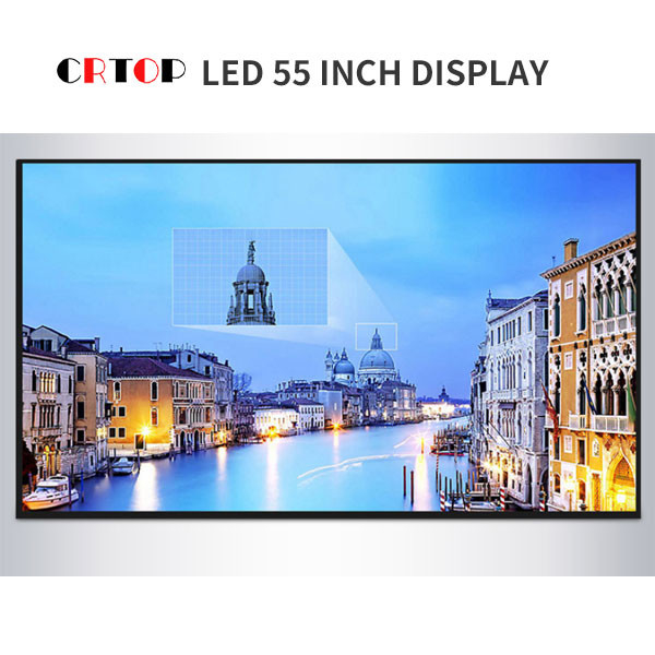 Tela de exposição interna colorida do diodo emissor de luz de P1.25mm grande caixa de 55 polegadas